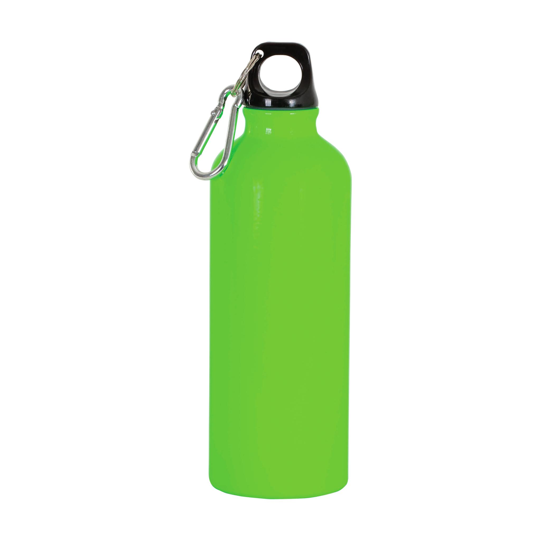 Borraccia in alluminio (500ml), con tappo in plastica e moschettone Borraccia in alluminio (500ml), con tappo in plastica e moschettone
